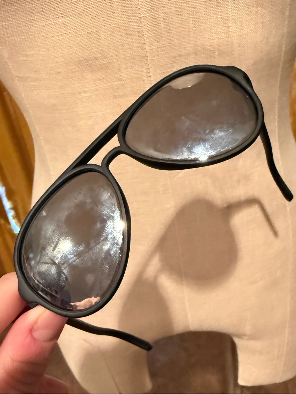 Kids Black Aviator Sunglasses by